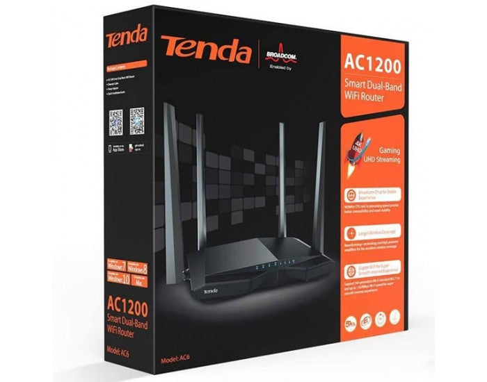 Tenda WiFi Router AC6-AC1200 Smart Dual-Band
