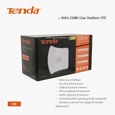 Tenda O8 5GHz Outdoor CPE – 23dBi High-Gain, 20km Range, Weatherproof PtP/PtMP Solution