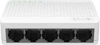 Tenda S105 5-Port Fast Ethernet Switch - 10/100Mbps Desktop Network Switch for Home & Office