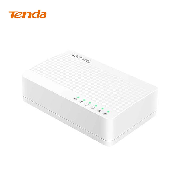 Tenda S105 5-Port Fast Ethernet Switch - 10/100Mbps Desktop Network Switch for Home & Office