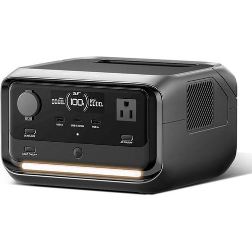 EcoFlow RIVER 3 Portable Power Station EFRIVER3-UPS-EN-Cbox - 245Wh LiFePO4 Battery, 300W Solar Generator with UPS