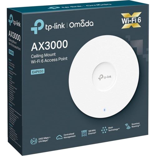 TP-Link Omada EAP650 AX3000 Ceiling Mount Wi-Fi 6 Wireless Access Point