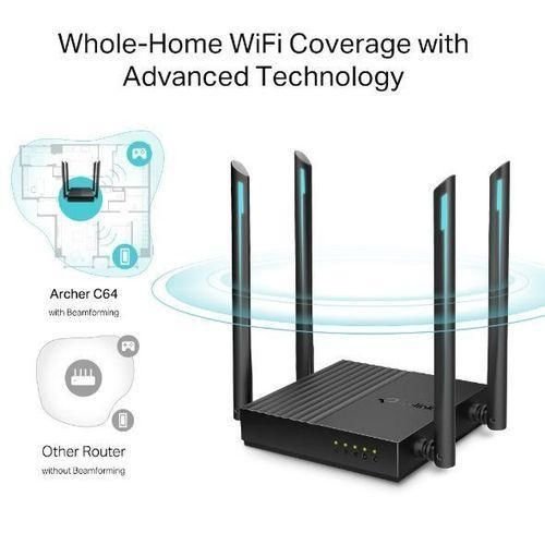 TP-Link Archer C64 AC1200 Dual Band Mesh Gigabit Wi-Fi Router