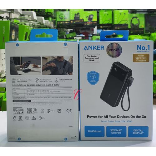 Anker Powercore Power Bank (20K, 30W) Black