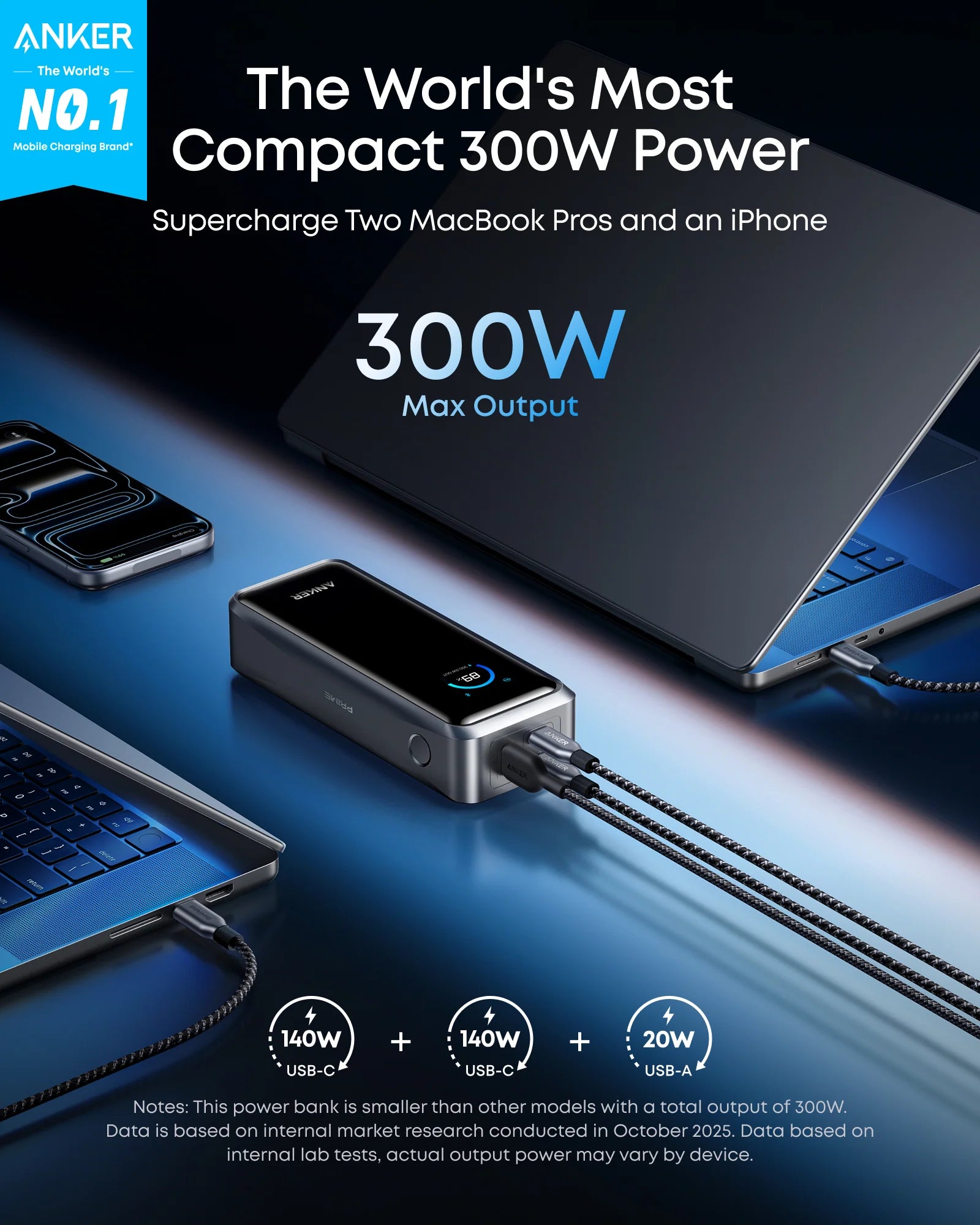 Anker Prime 26,250Mah Power Bank (300W) Black