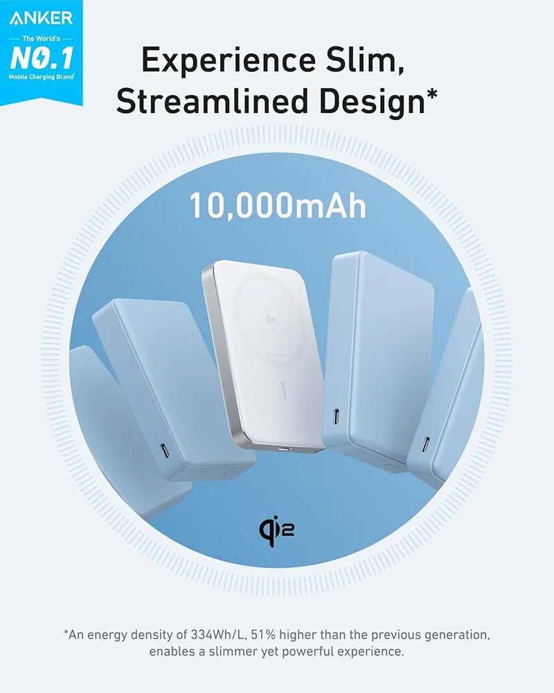 Anker Maggo Power Bank (10K, Magnetic Wireless) White