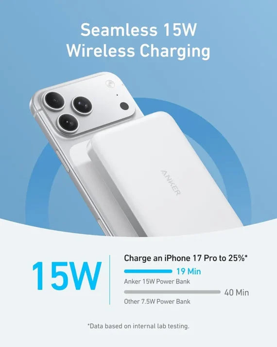 Anker Maggo Power Bank (10K, Magnetic Wireless) White