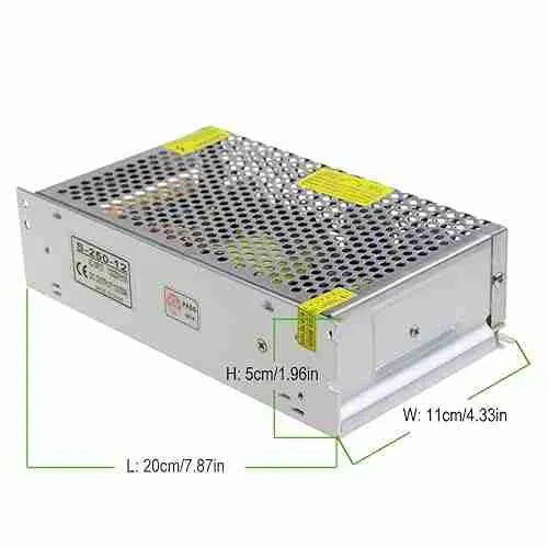 CCTV 12V 20A Closed Power Supply Adapter for Security Camera Systems