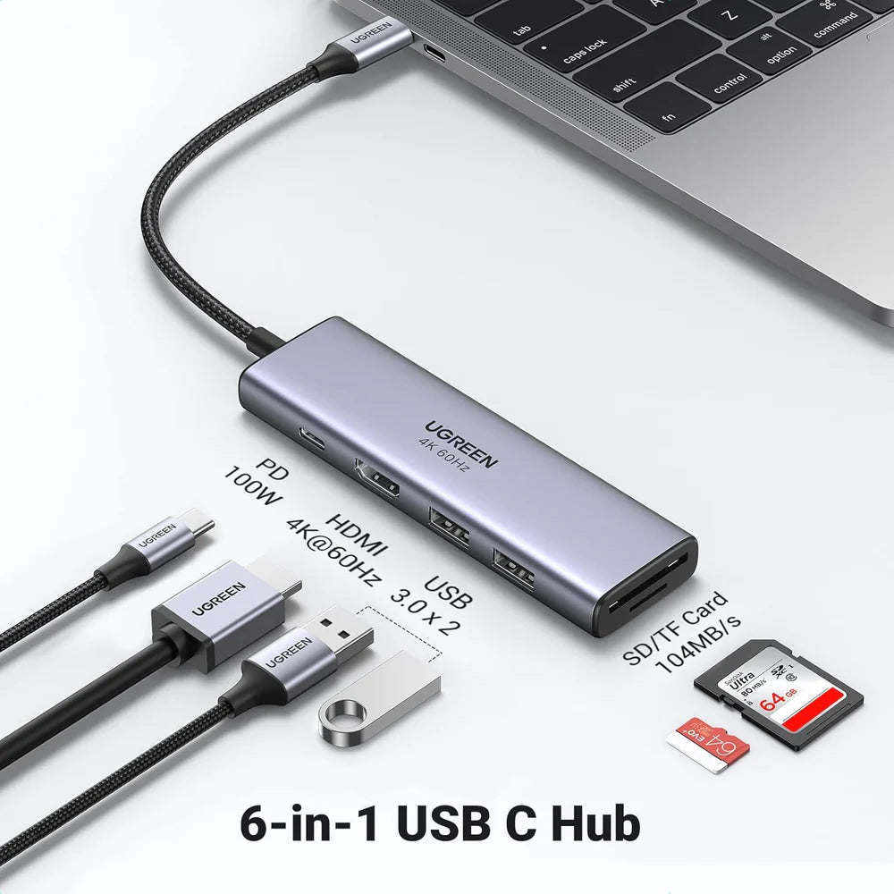 UGREEN CM511 UG-15596 5-in-1 USB-C Multifunction Adapter