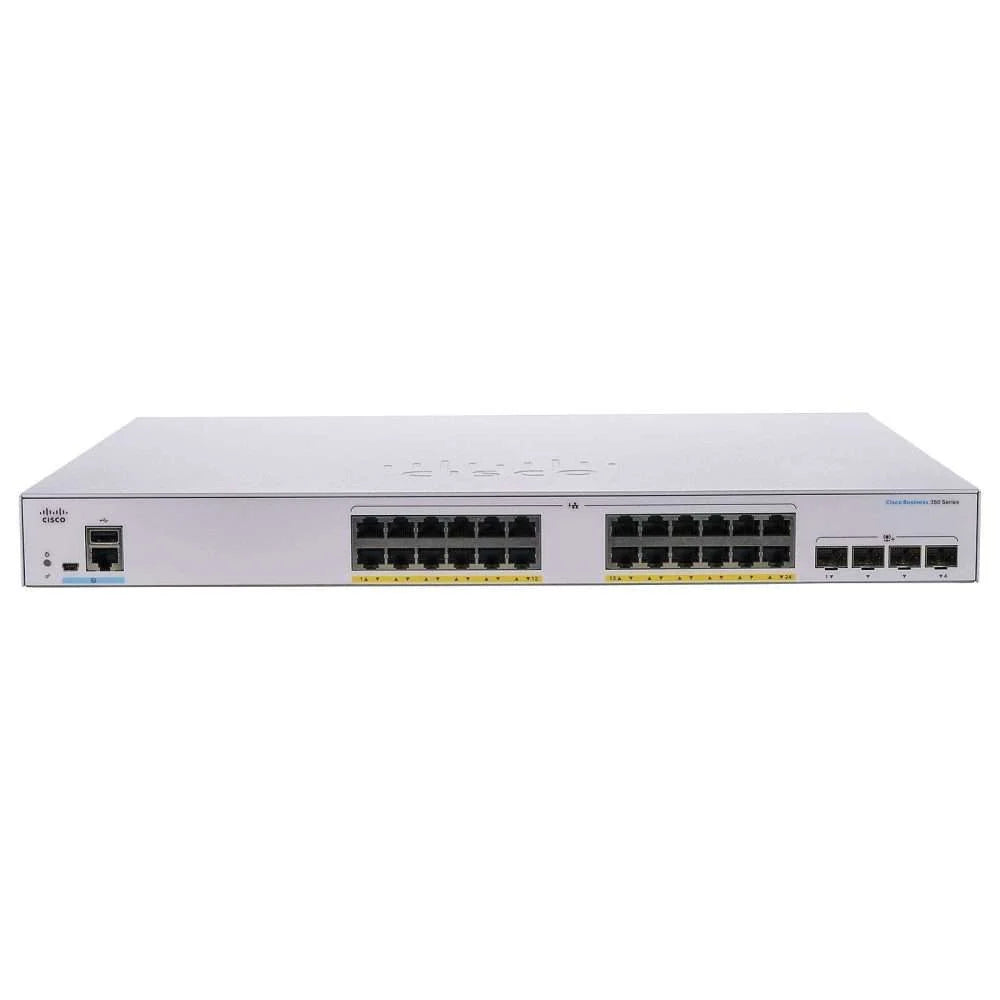 Cisco Business CBS350-24P-4G 24-Port Gigabit PoE+ Managed Switch