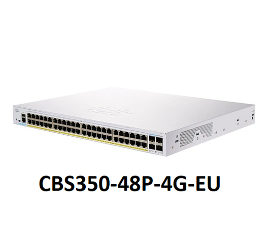 Cisco Business CBS350-48P-4G 48-Port Gigabit PoE+ Managed Switch