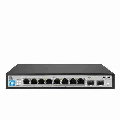 D-Link 8 Port PoE Gigabit Smart Managed Switch (DGS-F1100-10PS-E/B)