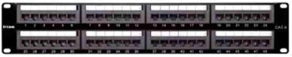 D-Link 48 Port Cat6 Unshielded Fully Loaded Punch Down Patch Panel ( NPP-C61BLK481 )