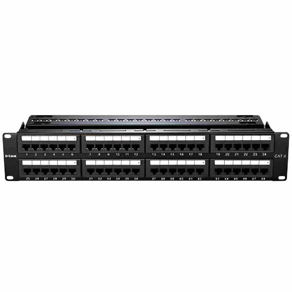 D-Link 48 Port Cat6 Unshielded Fully Loaded Punch Down Patch Panel ( NPP-C61BLK481 )