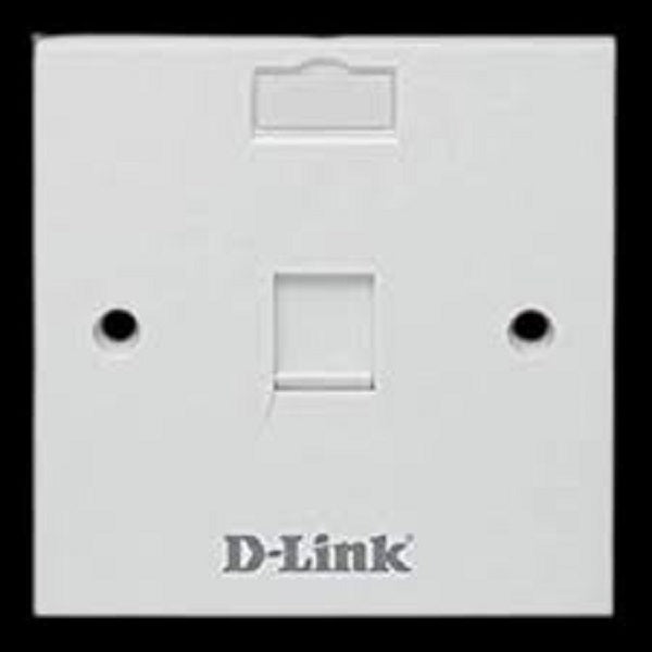 D-Link Single Faceplate withShutter & ID Plate (NFP-0WHI11)