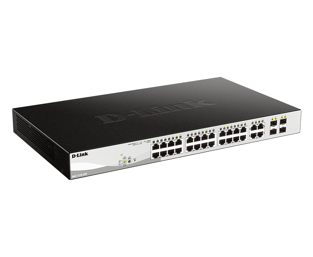 D-Link 28-Port Gigabit PoE Switch with 4 Gigabits SFP Ports (DGS-1210-28P)
