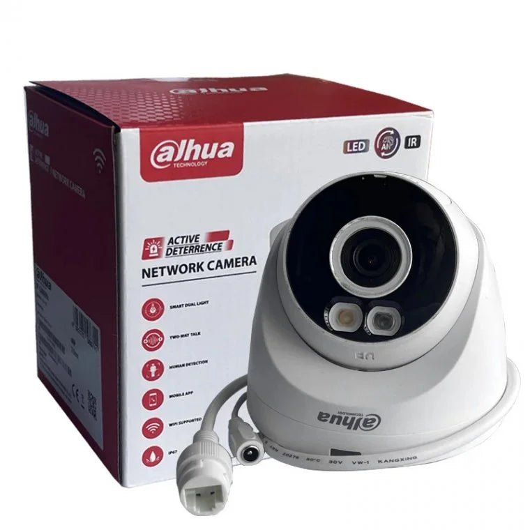 Dahua Turret C1 T4A-LED 4MP Fixed-Focal Wi-Fi Turret Network Camera with AI Human Detection