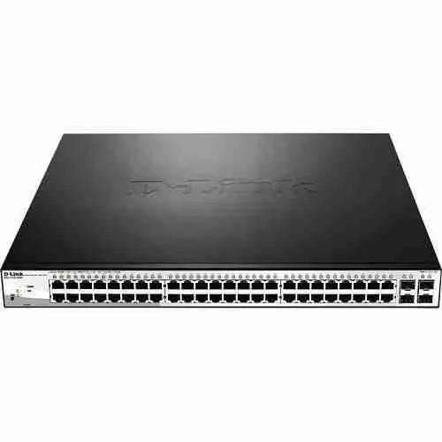 D-Link 48-Port 10/100/1000BaseT PoE + 4 Gigabit SFP ports Web Smart Switch (DGS-1210-52MPP)