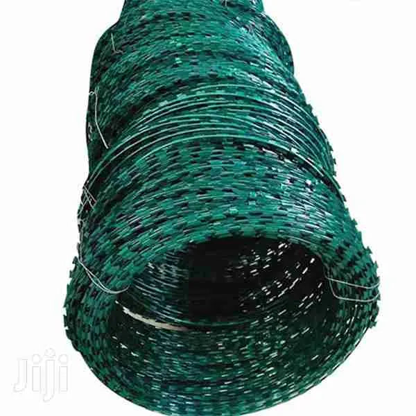 Double Galvanized Green Razor Wire