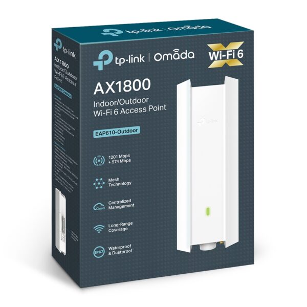 TP-Link Omada EAP610-Outdoor AX1800 Wi-Fi 6 Outdoor Wireless Access Poin