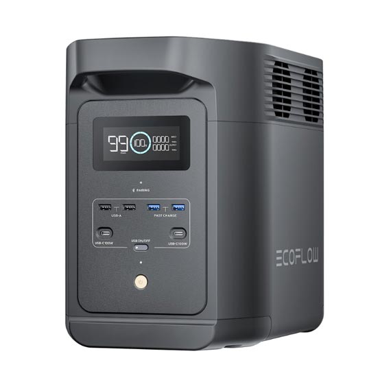 EcoFlow EFE980 - UK (EF-RV-H08-1) Portable Power Station - 980Wh LiFePO4 Battery, 500W Solar Generator + FREE Rechargeable 6-in-1 Fan with LED Lamp