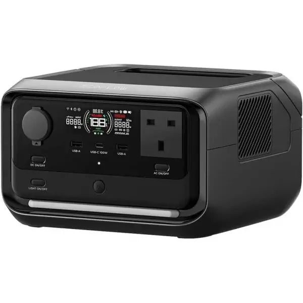 EcoFlow RIVER 3 Plus Portable Power Station EFRIVER3Plus-UK-CBOX - 286Wh LiFePO4 Battery, 600W Solar Generator with UPS