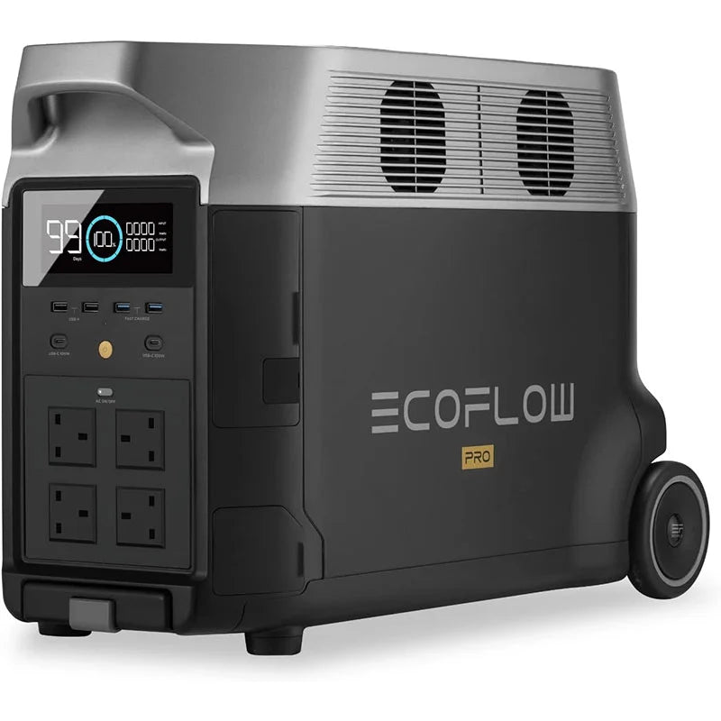 EcoFlow DELTA Pro Portable Power Station DELTAPRO-UK-C20 - 3600Wh LiFePO4 Battery, 3600W Solar Generator with Fast Charging