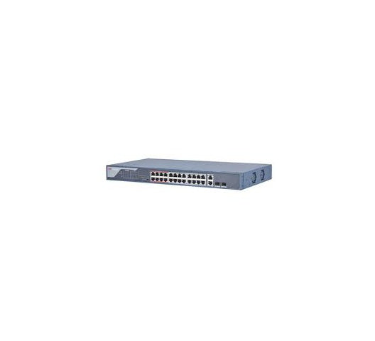 Hikvision DS-3E0526P-E/M 24-Port Gigabit PoE Unmanaged Switch with 2 SFP Uplink Ports