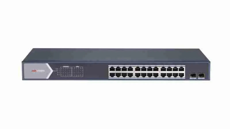 Hikvision DS-3E0526P-E/M 24-Port Gigabit PoE Unmanaged Switch with 2 SFP Uplink Ports
