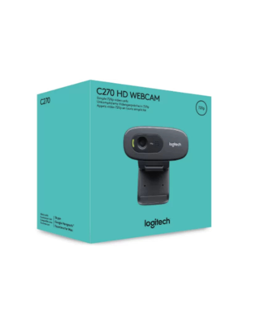 Logitech C270 HD 720p webcam for desktop and laptop