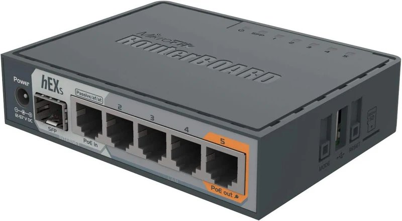 MikroTik RB760iGS hEX S 5-Port Gigabit Ethernet Router with SFP Port