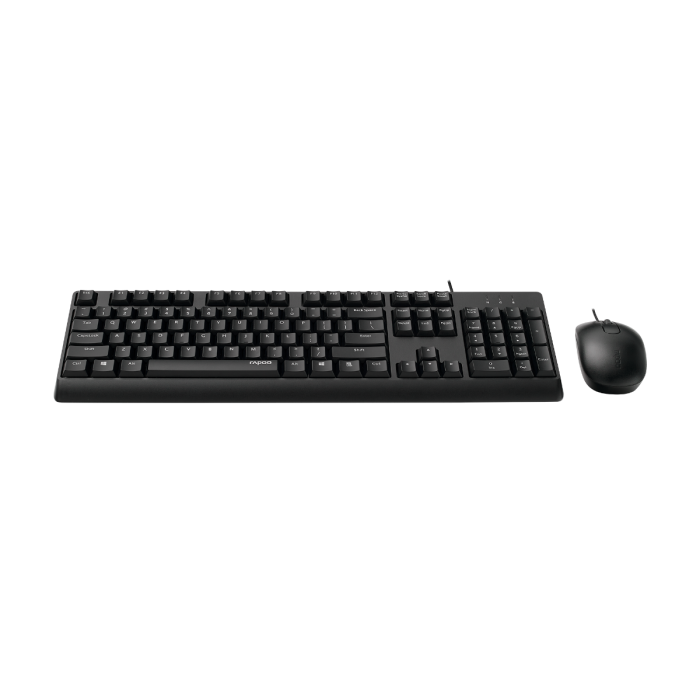Rapoo Wired Optical Mouse & Keyboard Combo - US Layout