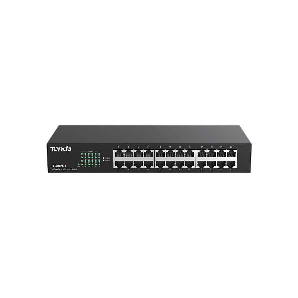Tenda 24-Port Gigabit PoE Switch - 24-Port PoE+ Managed Network Switch