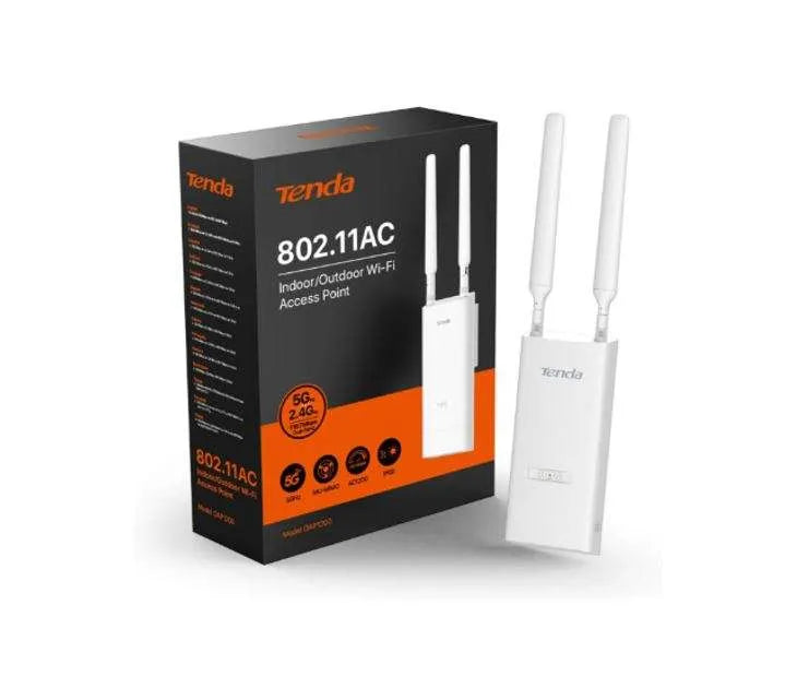 Tenda OAP1200 AC1200 Outdoor Dual-Band Gigabit Access Point - 1200Mbps WiFi with PoE & IP65 Weatherproof Design