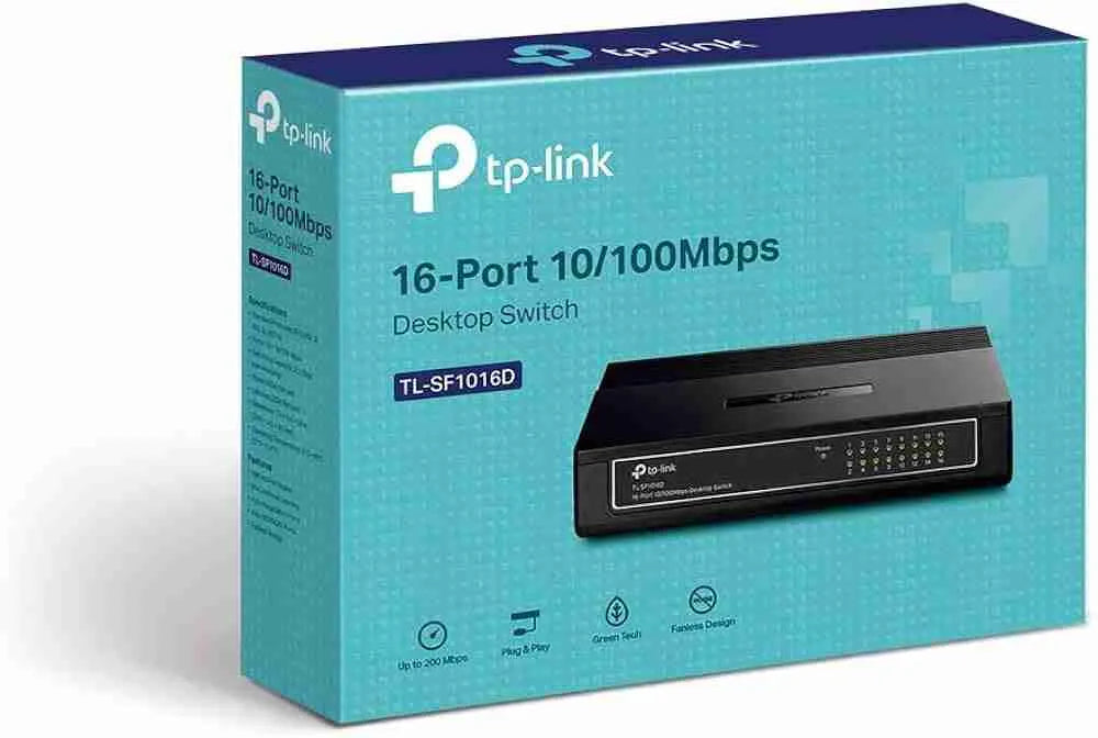 TP-Link TL-SF1016D 16-Port 10/100Mbps Fast Ethernet Desktop Switch