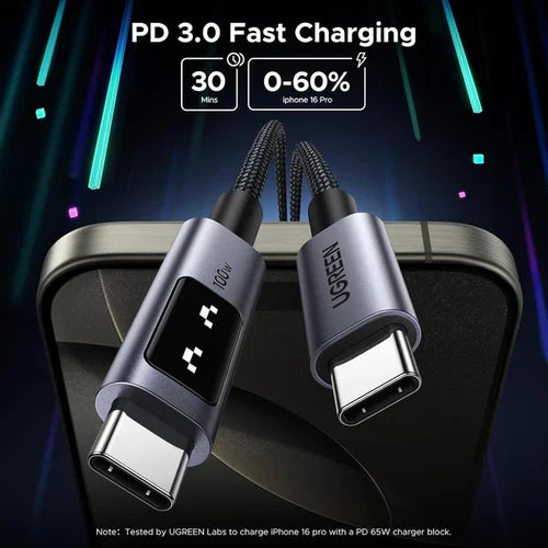 UGREEN UG-35513/L509 Uno USB-C to USB-C 100W Fast Charging Cable