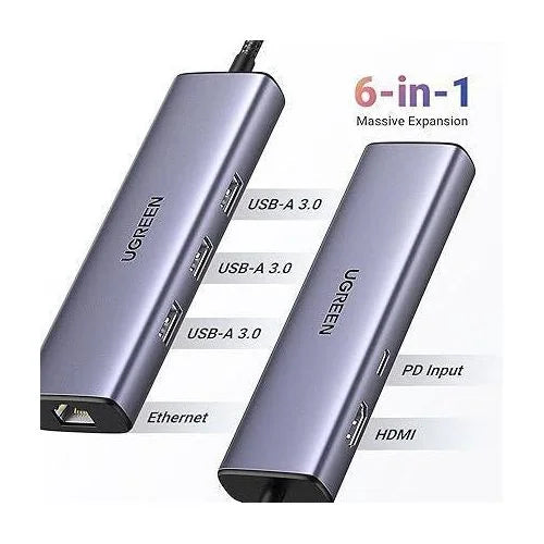 UGREEN 6-in-1 USB-C Hub CM512 USB-C Hub