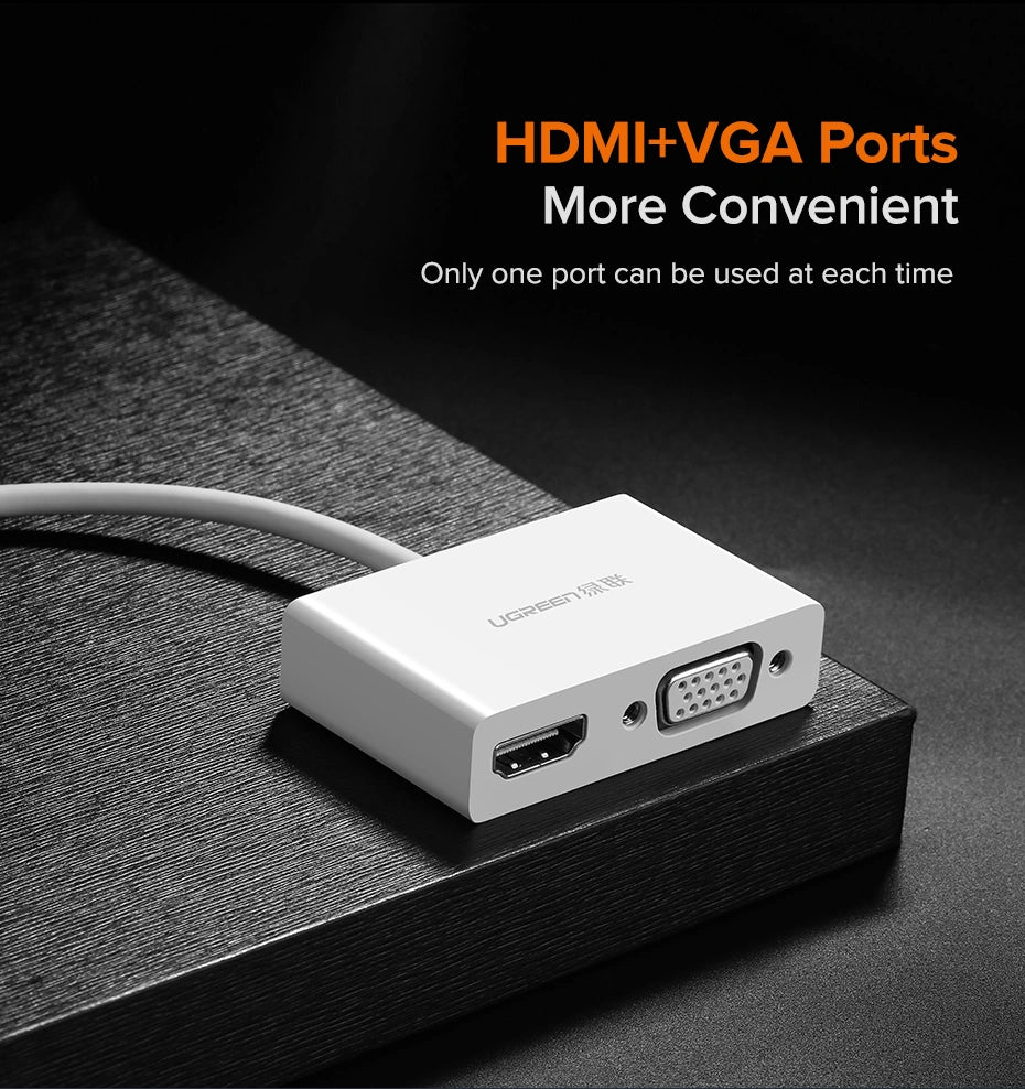 UGREEN MM123 UG-30843 USB Type-C to HDMI + VGA Video Converter