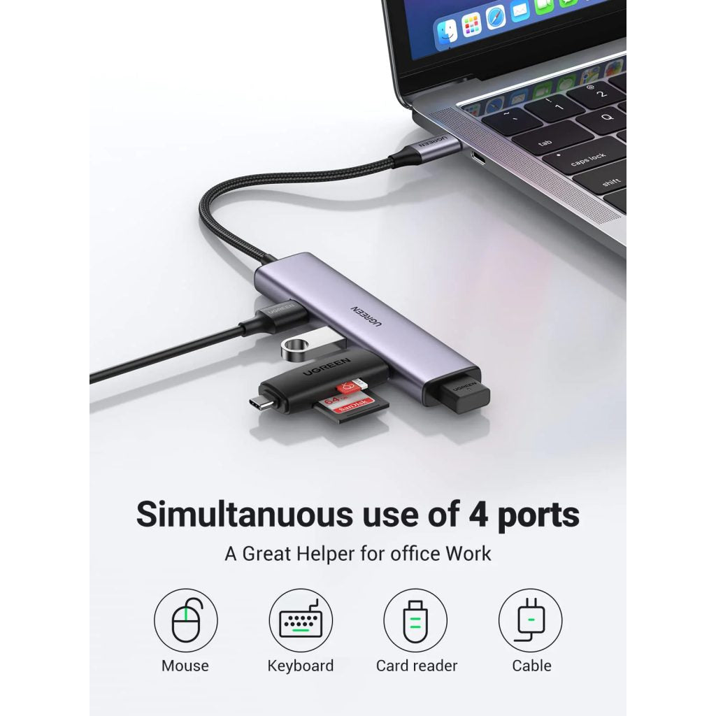 UGREEN USB-C to 4× USB 3.0 Hub CM473 (UG-20841) USB Hub