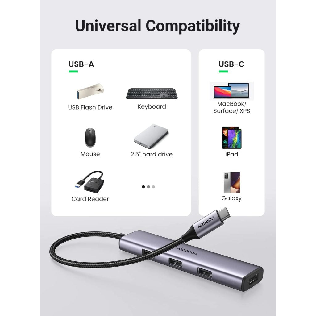 UGREEN USB-C to 4× USB 3.0 Hub CM473 (UG-20841) USB Hub