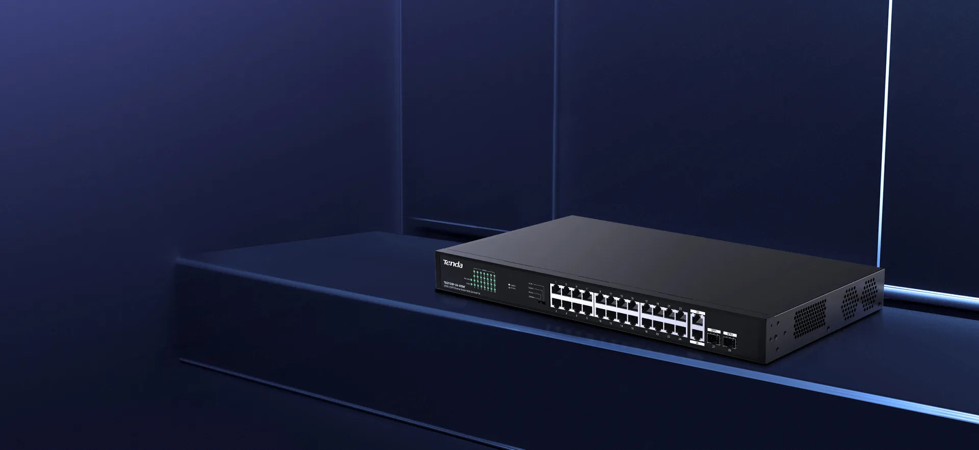 Tenda 24-Port Gigabit PoE Switch - 24-Port PoE+ Managed Network Switch