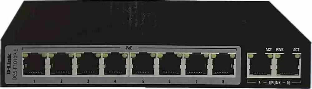 D-Link 10-port Long Range PoE Switch (DES-F1010P-E/B)