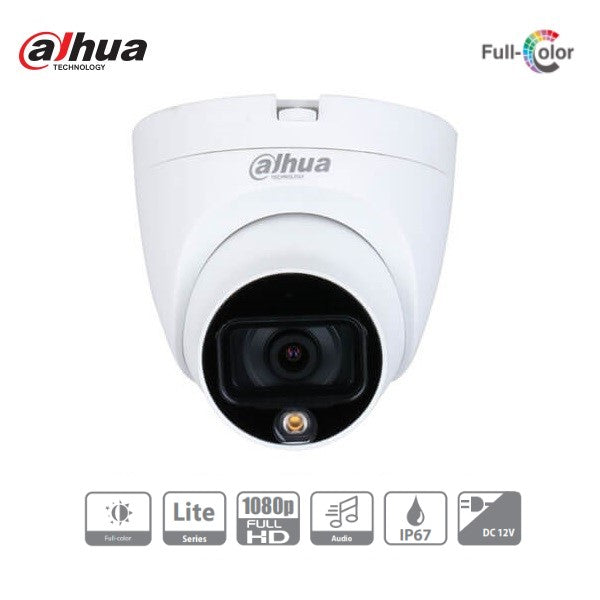 Dahua DH-HAC-HDW1209TLQP-LED 2MP Full-Color HDCVI Quick-to-Install Eyeball Camera