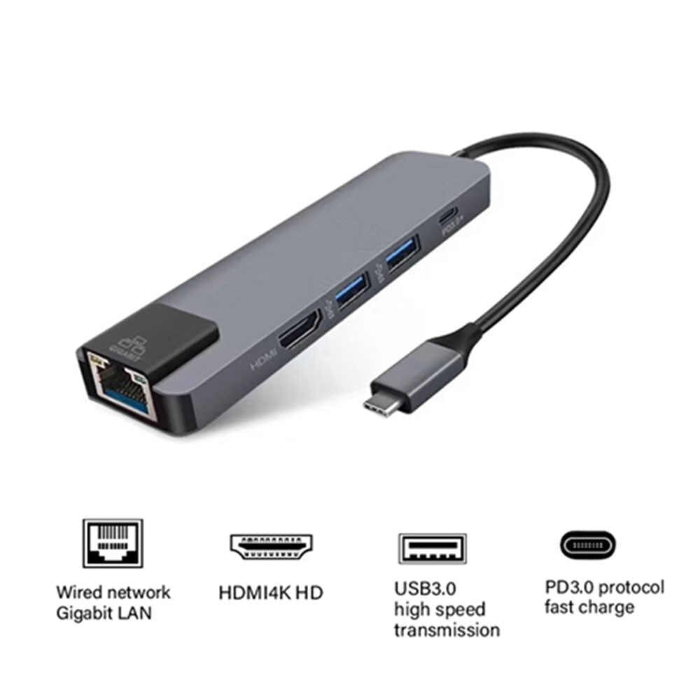 Type-C to HDMI 5 in 1 Adapter