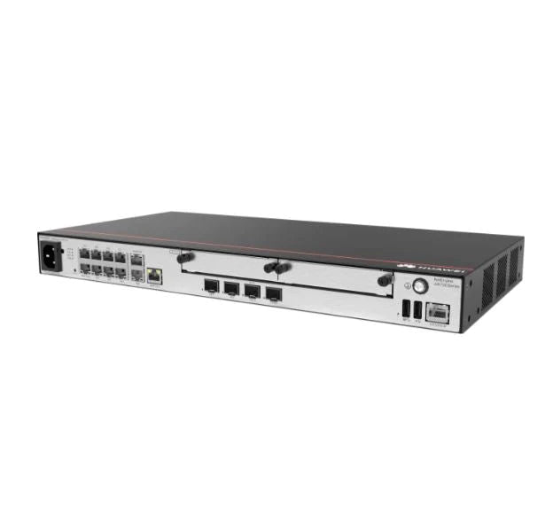 Huawei 2*GE combo WAN, 1*10GE(SFP+) WAN, 8*GE LAN, 1*GE combo LAN, 2*USB, 2*SIC, up to 700 users, forwarding performance 4Gbps