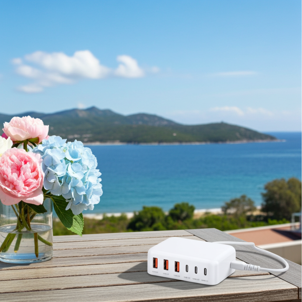 100W Power Adapter with 6 USB Ports