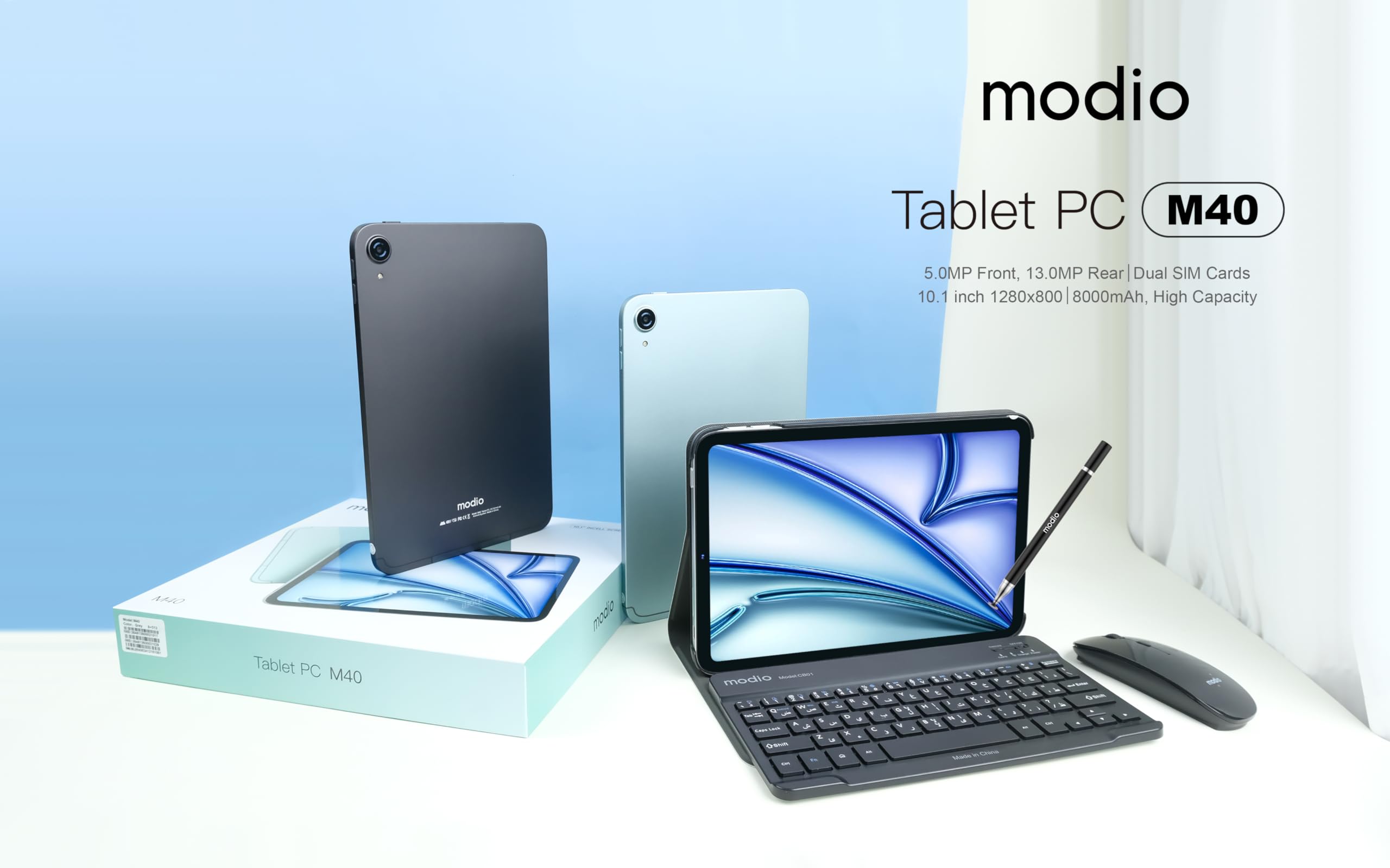 Modio M40 Tablet with Keyboard and mouse