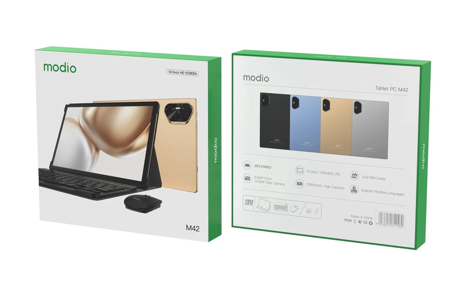 Modio M42 Tablet – 10.1-inch, 8GB RAM, 512GB ROM