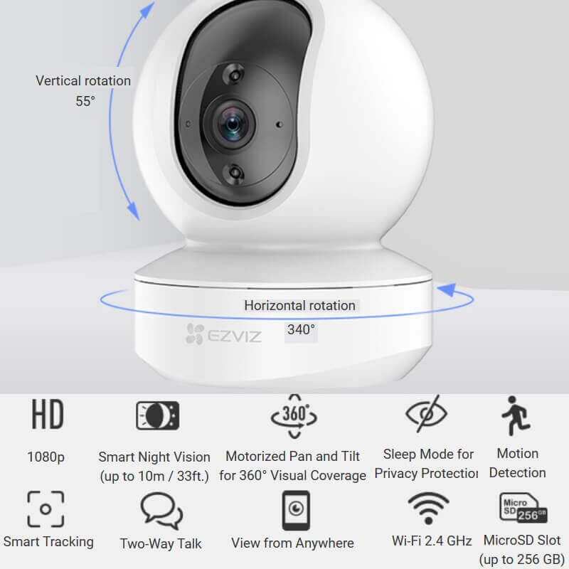 EZVIZ CS-C6N 3MP Smart PTZ Wi-Fi Camera