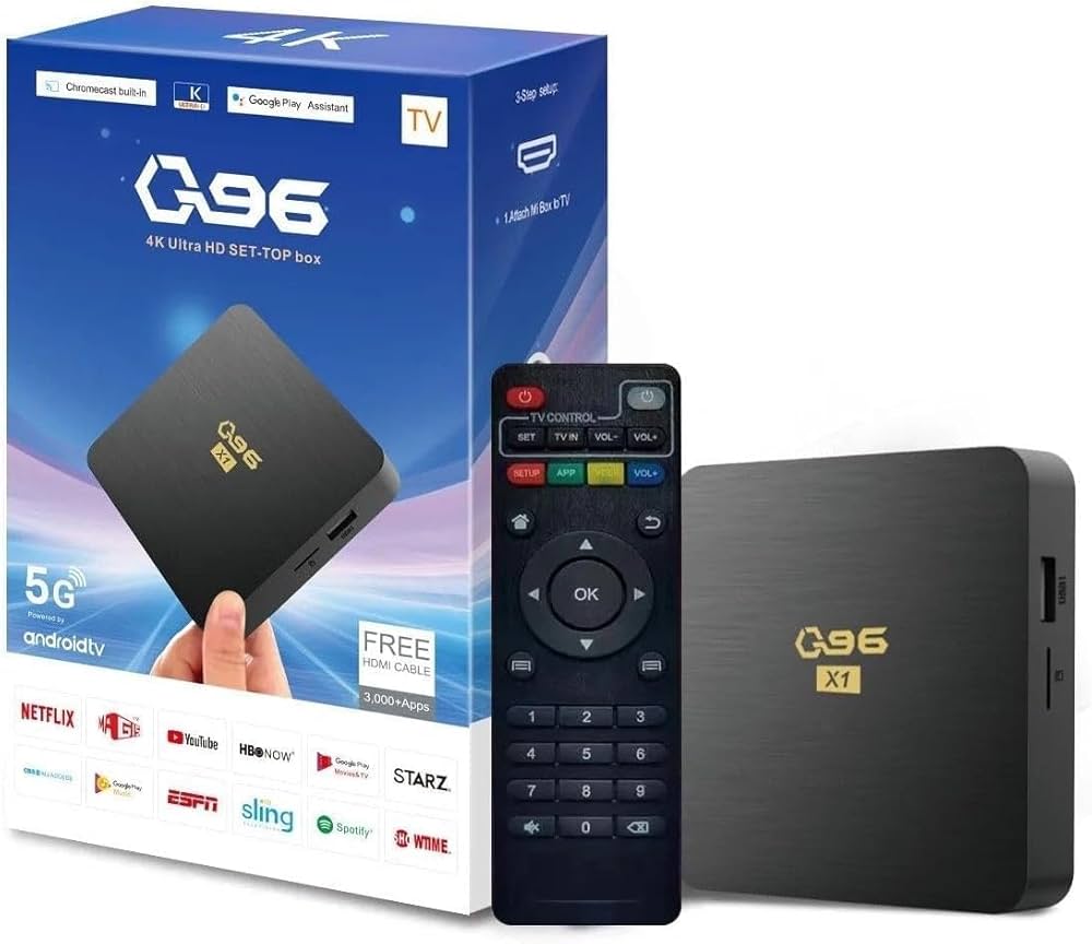 Q96 Max Android TV Box – 8GB RAM | 128GB ROM | 4K/8K Support | Wi-Fi & Bluetooth